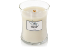 WoodWick Smoked Jasmine - Smoke jasmine scented candle with wooden wick and lid glass medium 275 g