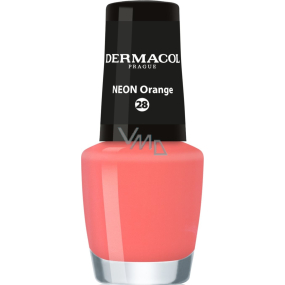Dermacol Neon Nail Polish Neon nail polish 28 Neon Orange 5 ml
