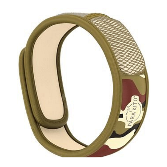 Parakito Repellent mosquito bracelet Graphic jungle natural, refillable, waterproof, protection 24h / day - 15 days for refill + two refills