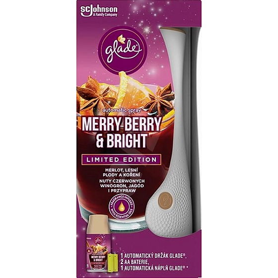 Glade Merry Berry & Bright with the scent of merlot, wild berries and spices automatic air freshener 269 ml