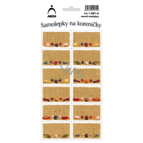 Arch Stickers for Spice Jars Jute Chromolithography Without Description 11 x 23.5 cm