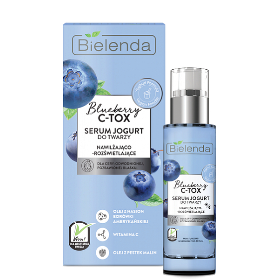 Bielenda Blueberry C-Tox American Blueberry Moisturizing and Brightening Facial Serum 30 g