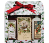 Bohemia Gifts Merry Christmas Christmas shower gel 2 x 100 ml + apple and cinnamon scented card 11 x 6,3 cm, cosmetic set