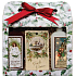 Bohemia Gifts Merry Christmas Christmas shower gel 2 x 100 ml + apple and cinnamon scented card 11 x 6,3 cm, cosmetic set