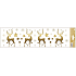 Window film without adhesive stripes with gold embossing deer 64 x 15 cm
