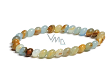 Calcite multi Argentine bracelet elastic natural stone, ball 6 mm / 16 - 17 cm, intuition stone