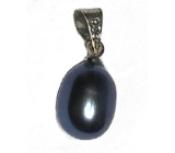Pearl black pendant natural 1,1 cm 1 piece, symbol of femininity, brings admiration