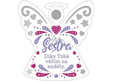 Albi Hanging plaque angel Sister 9 x 10 cm