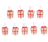 Wooden gifts on peg 4,5 cm 9 pieces