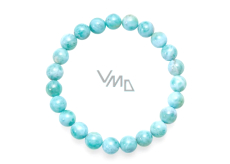 Larimar bracelet elastic natural stone, ball 7 mm / 16 - 17 cm, stone of mythical Atlantis