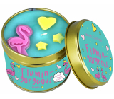 Bomb Cosmetics Beautiful Flamingo - Flamingorgeous scented natural, handmade candle in a tin box burns up to 35 hours