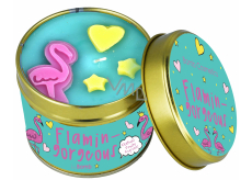 Bomb Cosmetics Beautiful Flamingo - Flamingorgeous scented natural, handmade candle in a tin box burns up to 35 hours