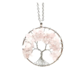 Rose Tree of Life pendant natural stone, healing, chain length: 45 + 5 cm, love