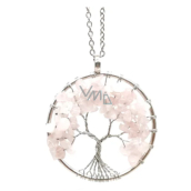 Rose Tree of Life pendant natural stone, healing, chain length: 45 + 5 cm, love