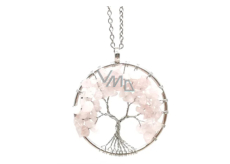 Rose Tree of Life pendant natural stone, healing, chain length: 45 + 5 cm, love