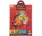 Basic Craft Lion gluing by numbers 4 sheets 22 x 31 cm, age 7+