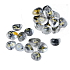 Crystal Clear Rune Alphabet Natural Stone, 10 - 30 mm 25 pieces