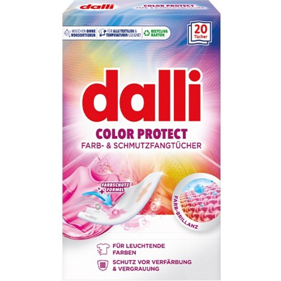 Dalli Color Protect laundry wipes against discoloration of laundry 20 pieces