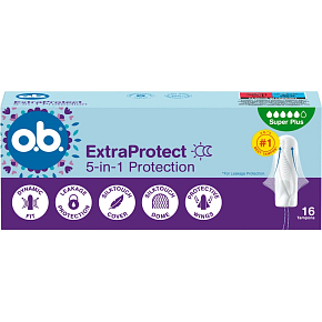 o.b. ExtraProtect super plus tampons, 16 pcs