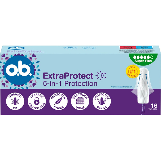 o.b. ExtraProtect super plus tampons, 16 pcs