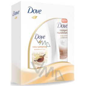 Dove Shea butter and vanilla shower gel 250 ml + body lotion 250 ml, cosmetic set