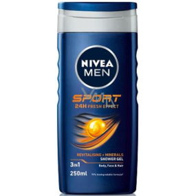 Nivea Men Sport 3in1 shower and hair shampoo 250 ml