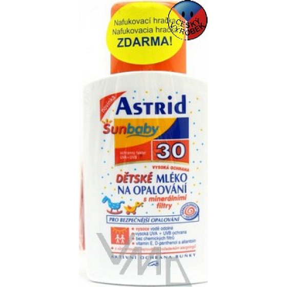Astrid F30 Suntan lotion for children + inflatable toy