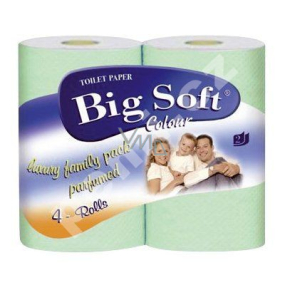 Big Soft Exclusiv Color Green toilet paper 2 ply 4 x 200 snippets