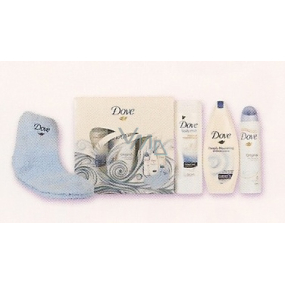 Dove Original shower gel + deodorant spray + body lotion + Blue socks, cosmetic set