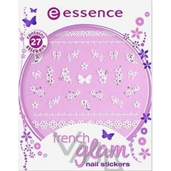 Essence French Glam Nail Stickers 04 French Affairs 27 pieces