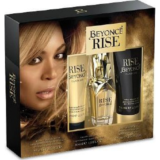 Beyoncé Rise perfumed water 30 ml + body lotion 75 ml + shower gel 75 ml, cosmetic set