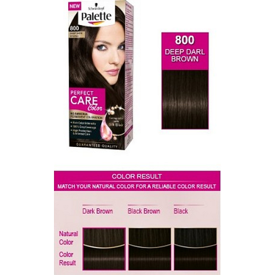 Schwarzkopf Palette Perfect Color Care hair color 800 Deep dark brown