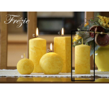 Lima Marble Freesia scented candle yellow cylinder 50 x 100 mm 1 piece