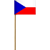 Arch Paper Flag of the Czech Republic on a 42 cm Stick 1 Piece