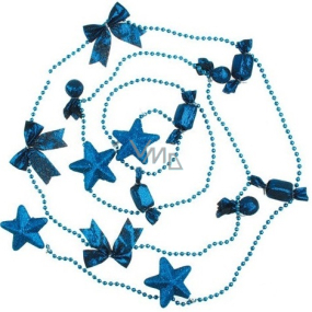 Ornaments in a bag of stars and packages blue set
