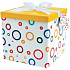 Angel Folding gift box with ribbon With circles 25 x 25 x 14.5 cm