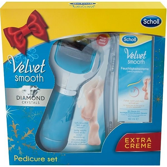 Scholl Velvet Smooth Electric Foot File + Essential Smooth Moisturizing Day Cream 60 ml