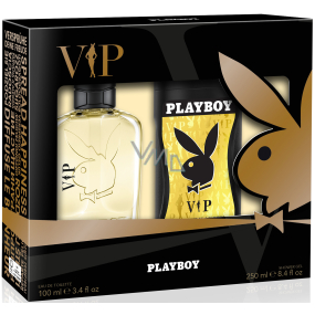 Playboy Vip for Him eau de toilette for men 100 ml + shower gel 250 ml, gift set