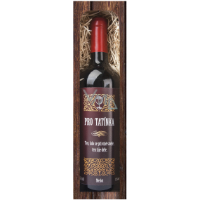 Bohemia Gifts Merlot For daddy red gift wine 750 ml