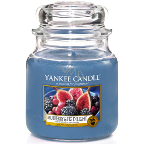 Yankee Candle Mulberry & Fig Delight - Delicious Mulberry and Fig Scented Candle Classic Medium Glass 411 g