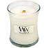 WoodWick Baby Powder - Baby powder scented candle with wooden wick and lid glass small 85 g