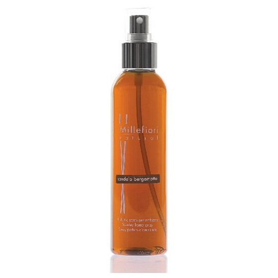 Millefiori Milano Natural Sandalo Bergamotto - Sandalwood and Bergamot Home spray odor absorber 150 ml