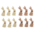 Hare with adhesive 7 cm, 6 pieces in a bag, light or brown