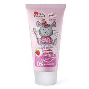 Pink Elephant Chinchilla Nela with Strawberry Flavor Toothpaste for Kids 50 ml