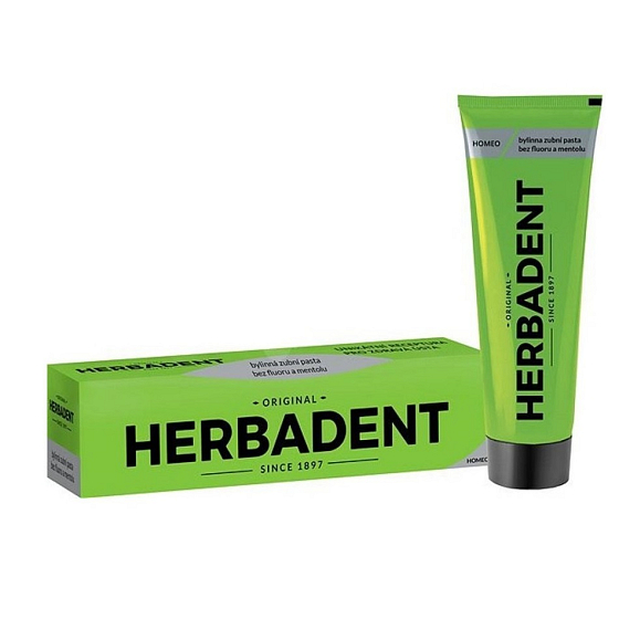 Herbadent Original Homeo herbal toothpaste with ginseng, fluoride-free and menthol-free 100 g