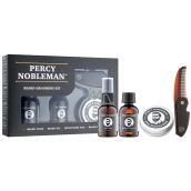 Percy Nobleman Beard and mustache care beard shampoo 30 ml + nourishing oil conditioner for beard with scent 30 ml + beard wax 20 ml + comb for beard and mustache, cosmetic set