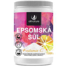 Allnature Epsom Salt Magnesium, Sulphate + Vitamin C for muscle regeneration and rejuvenation 1000 g