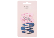 Richstar Accessories Glitter Hair Clips 5 cm 6 pieces