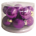 Purple glass flasks set 2.5 cm 12 pieces