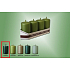 Lima Candle smooth metal green cylinder 40 x 70 mm 4 pieces